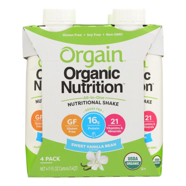 Orgain Organic Nutrition Shake - Vanilla Bean - 11 Fl Oz - Case Of 12 - Image 3