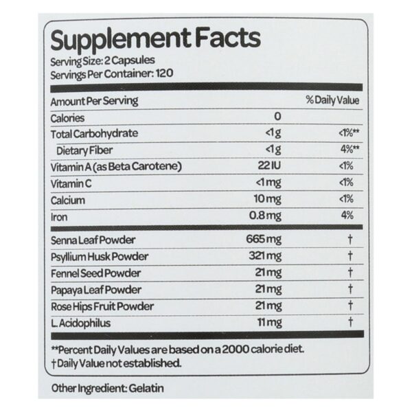 Health Plus - Super Colon Cleanse - 500 Mg - 240 Capsules - Image 2