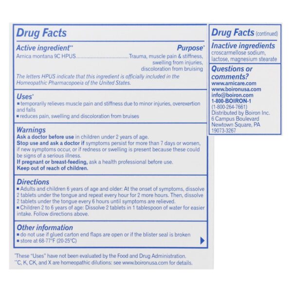 Boiron - Arnicare - 60 Tablets - Image 2