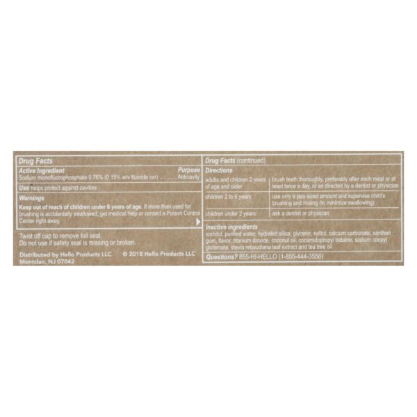 Hello Products Llc - Tpst Natural Whitening Flride - Case Of 6-4.7 Oz - Image 2