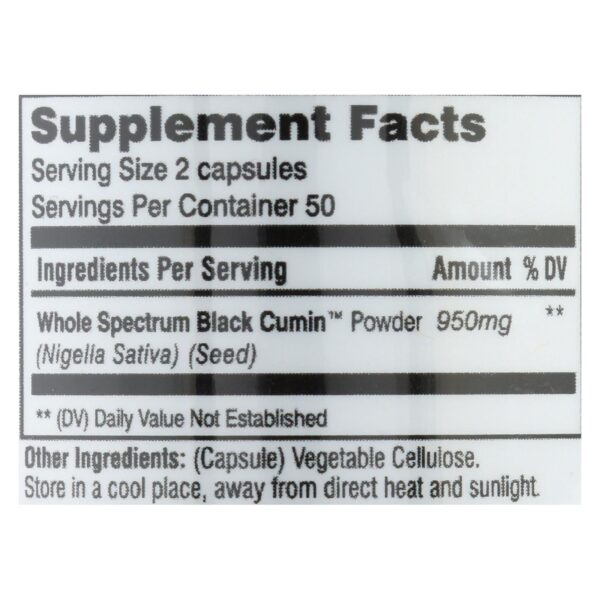 Amazing Herbs - Black Seed - 100 Capsules - Image 3