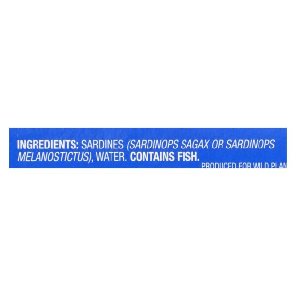 Wild Planet Sardines In Water - Case Of 12 - 4.375 Oz. - Image 2