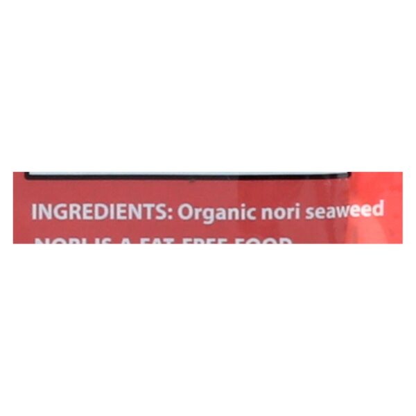 Emerald Cove Organic Pacific Sushi Nori - Toasted - Silver Grade - 10 Sheets - Case Of 6 - Image 2