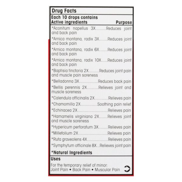 T-relief - Pain Relief Oral Drops - Arnica Plus 12 Natural Ingredients - 1.69 Oz - Image 2