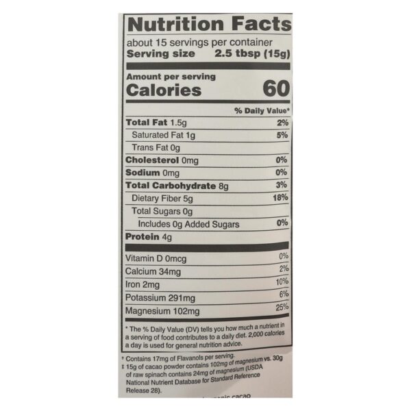 Navitas Naturals Cacao Powder - Organic - Raw - 8 Oz - Case Of 12 - Image 2