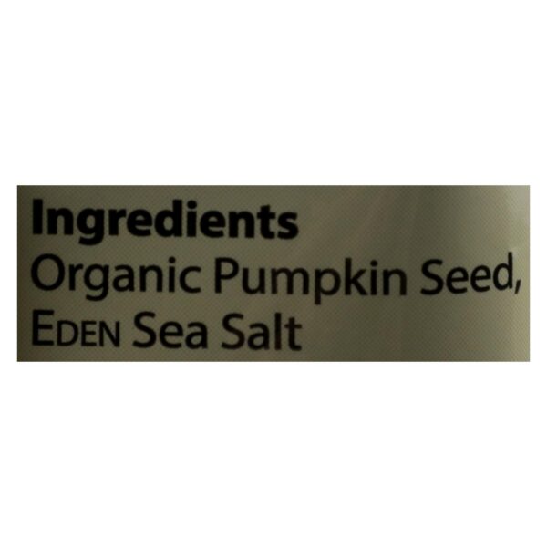 Eden Foods Organic Pocket Snacks - Pumpkin Seeds - Dry Roasted And Salted - 1 Oz - Case Of 12 - Image 2