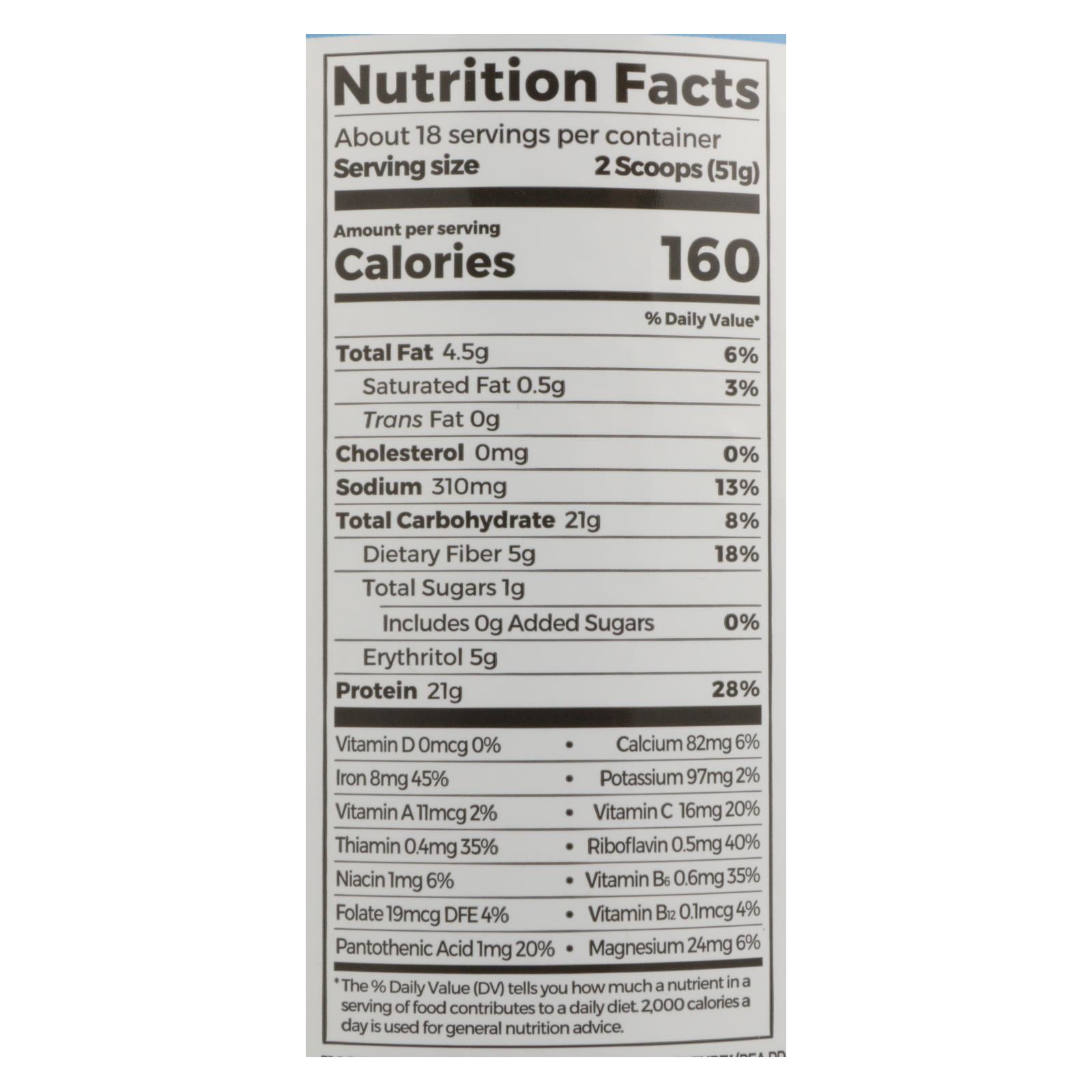 Orgain - Protein Powder Plnt Vanilla - 1 Each - 2.02 Lb - Image 2