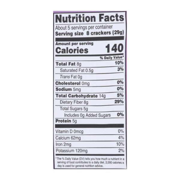 Doctor In The Kitchen - Organic Flax Seed Crackers - Cinnamon And Currants - Case Of 6 - 5 Oz. - Image 2