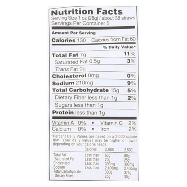 Sensible Portions Garden Veggie Straws - Sea Salt - Case Of 12 - 5 Oz. - Image 3