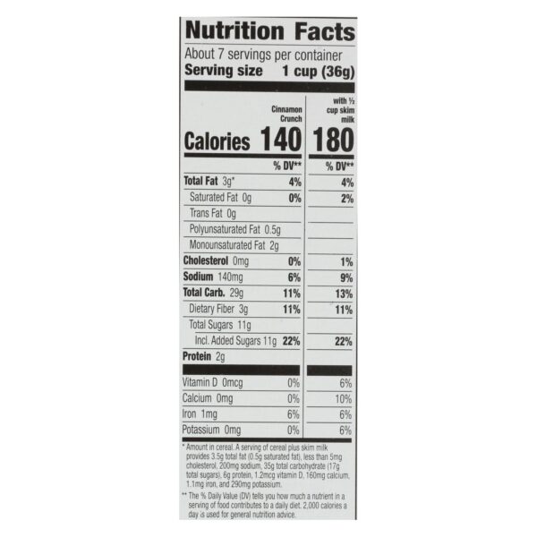 Cascadian Farm Organic Cereal - Cinnamon Crunch - Case Of 10 - 9.2 Oz - Image 2