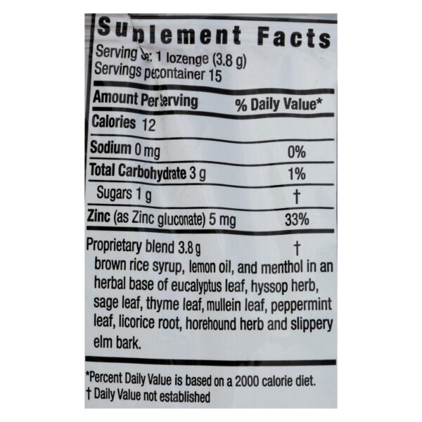 Zand Herbalozenge Lemon Zinc Lemon - 15 Lozenges - Case Of 12 - Image 2