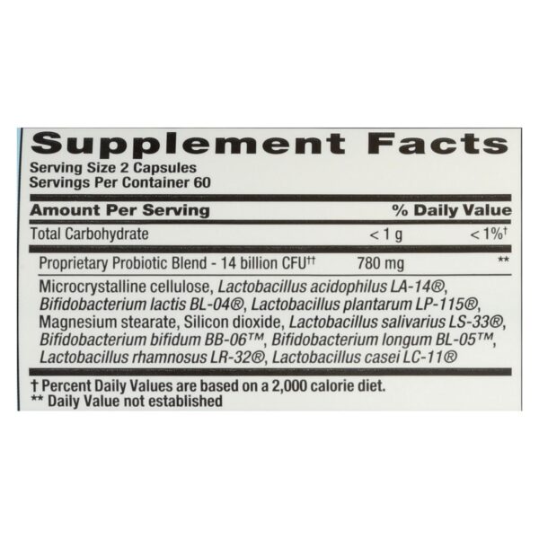 Nutrition Now Pb 8 Pro-biotic Acidophilus For Life - 120 Vegetarian Capsules - Image 2