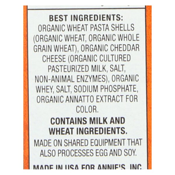 Annies Homegrown Macaroni And Cheese - Organic - Grass Fed - Shells And Real Aged Cheddar - 6 Oz - Case Of 12 - Image 2
