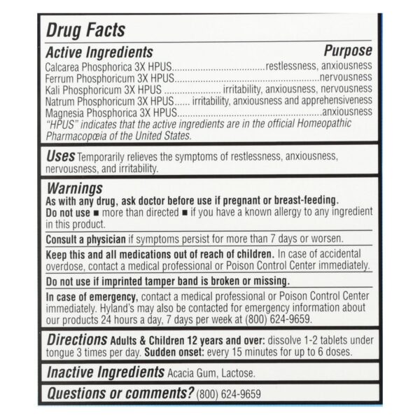 Hylands Homeopathic - Calm Tablets - 1 Each - 50 Tab - Image 2