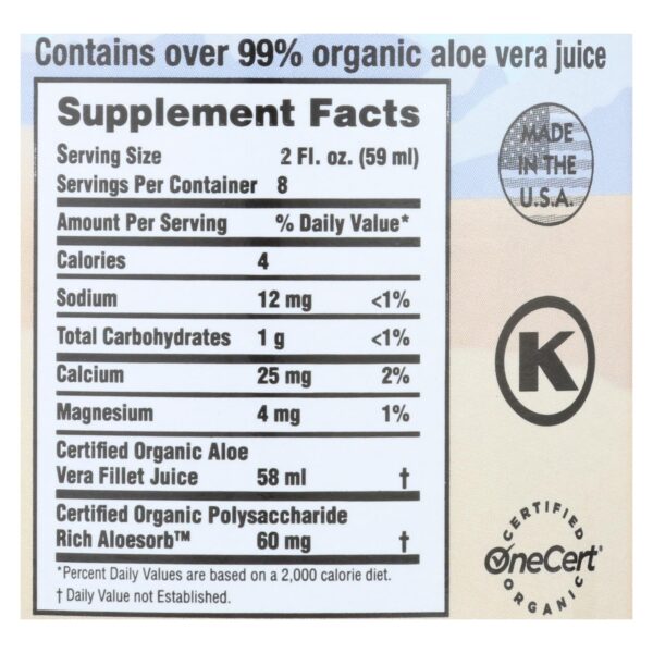 Lily Of The Desert - Organic Aloe Vera Juice Inner Fillet - 16 Fl Oz - Image 2