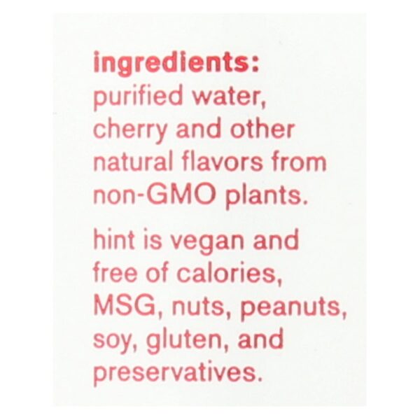 Hint Water - Cherry - Case Of 12 - 16 Fl Oz - Image 2