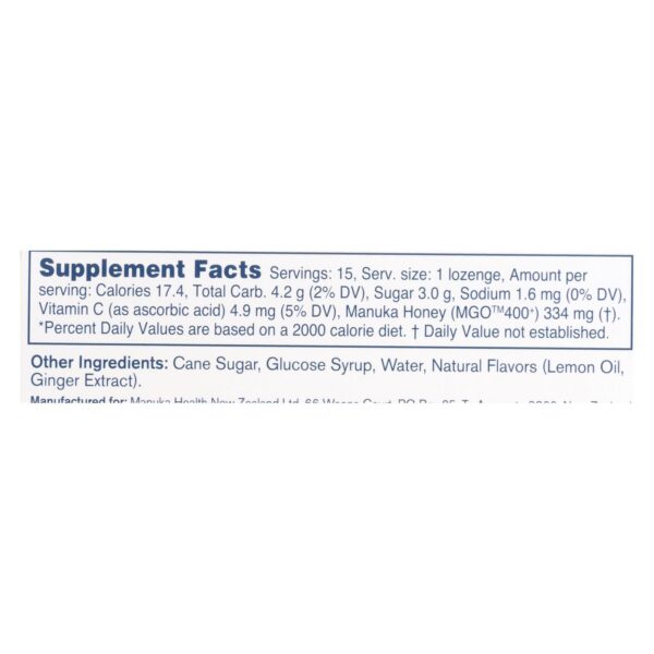 Manuka Health - Loz Honey Mgo 400+lem Ginger - 1 Each 1-15 Ct - Image 5