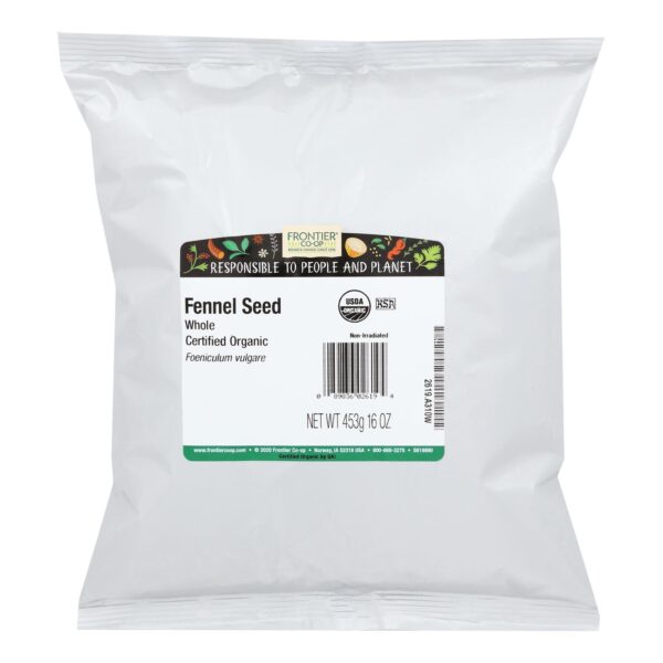 Frontier Herb Fennel Seed Organic Whole - Single Bulk Item - 1lb - Image 2
