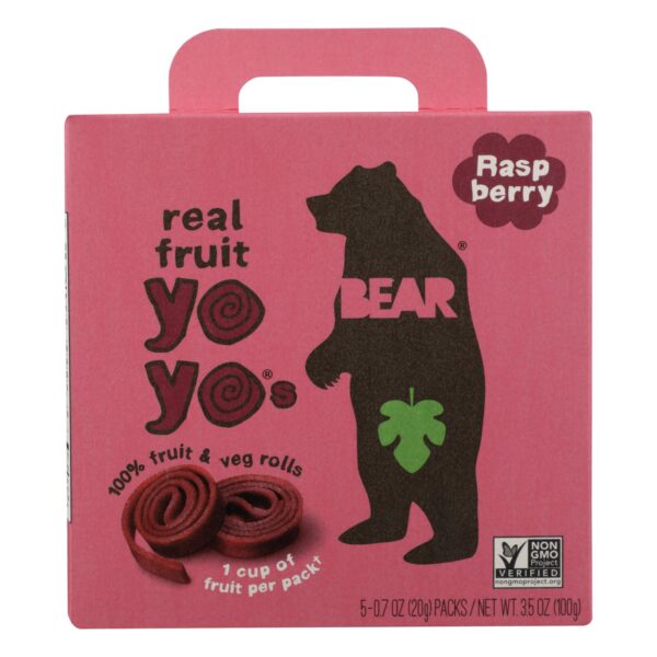 Bear Real Fruit Yoyo Snack - Raspberry - Case Of 6 - 3.5 Oz. - Image 3