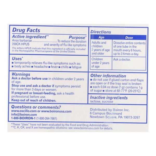Boiron - Oscillococcinum - 12 Doses - Image 2