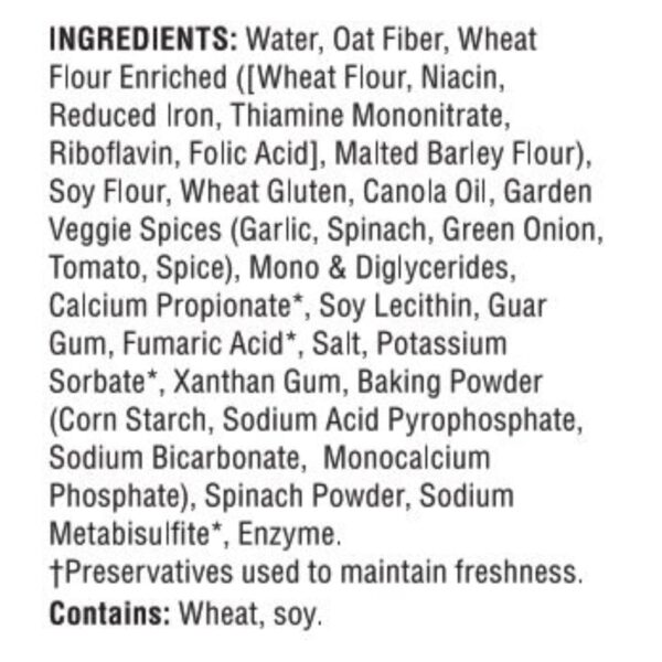 Tumaro's 8-inch Garden Veggie Carb Wise Wraps - Case Of 6 - 8 Ct - Image 3