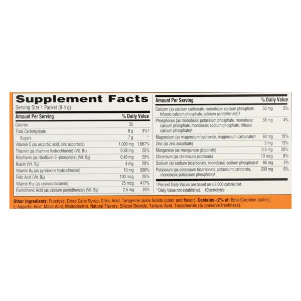 Alacer - Emergen-c Vitamin C Fizzy Drink Mix Tangerine - 1000 Mg - 30 Packets - Image 2
