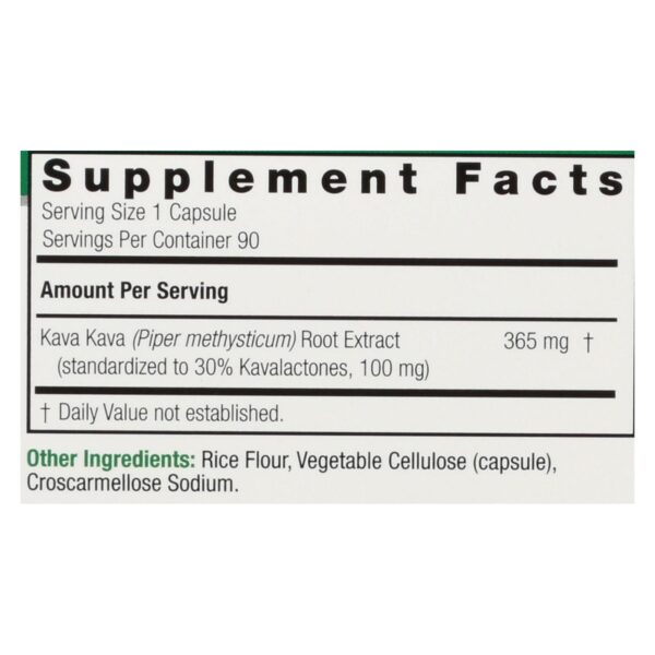 Nature's Answer - Kava 6 Capsules - Gluten Free - 90 Vegetarian Capsules - Image 2