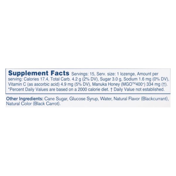 Manuka Health - Loz Honey Mgo 400+ Blkcrnt - 1 Each 1-15 Ct - Image 2