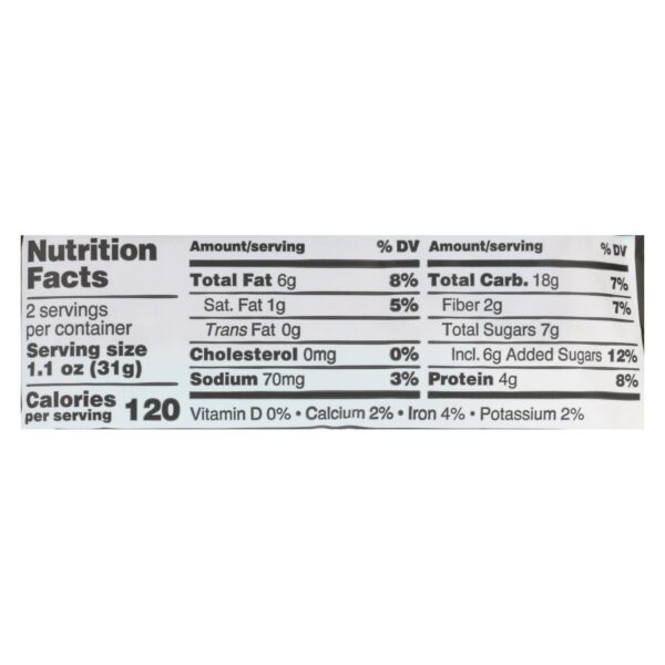 Kate's Real Food - Bar Stsh Pb Hmp/flx - Case Of 12 - 2.2 Oz - Image 2