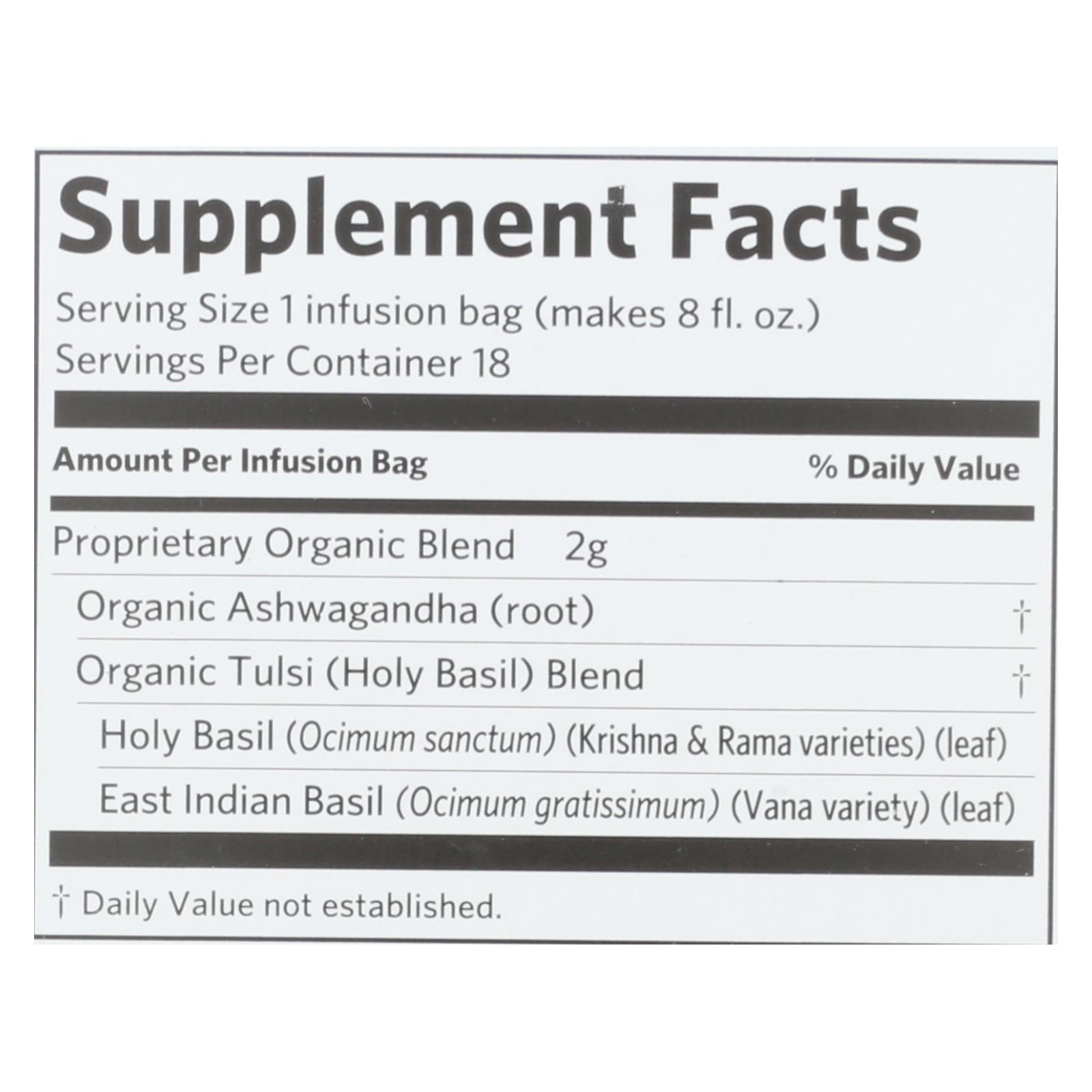 Organic India - Tulsi Ashwagandha - Case Of 6 - 18 Ct - Image 2
