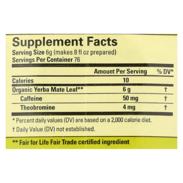 Ecoteas Organic Loose Yerba Mate - Traditional Cut - Case Of 6 - 1 Lb. - Image 2