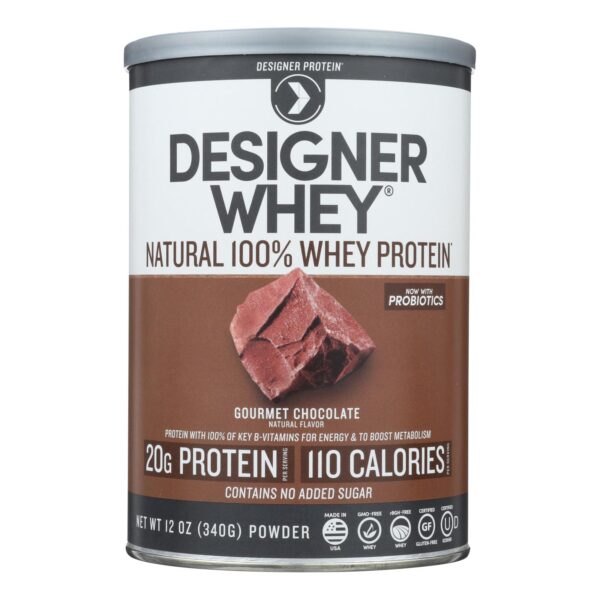 Designer Whey - Protein Powder - Chocolate - 12.7 Oz - Image 3