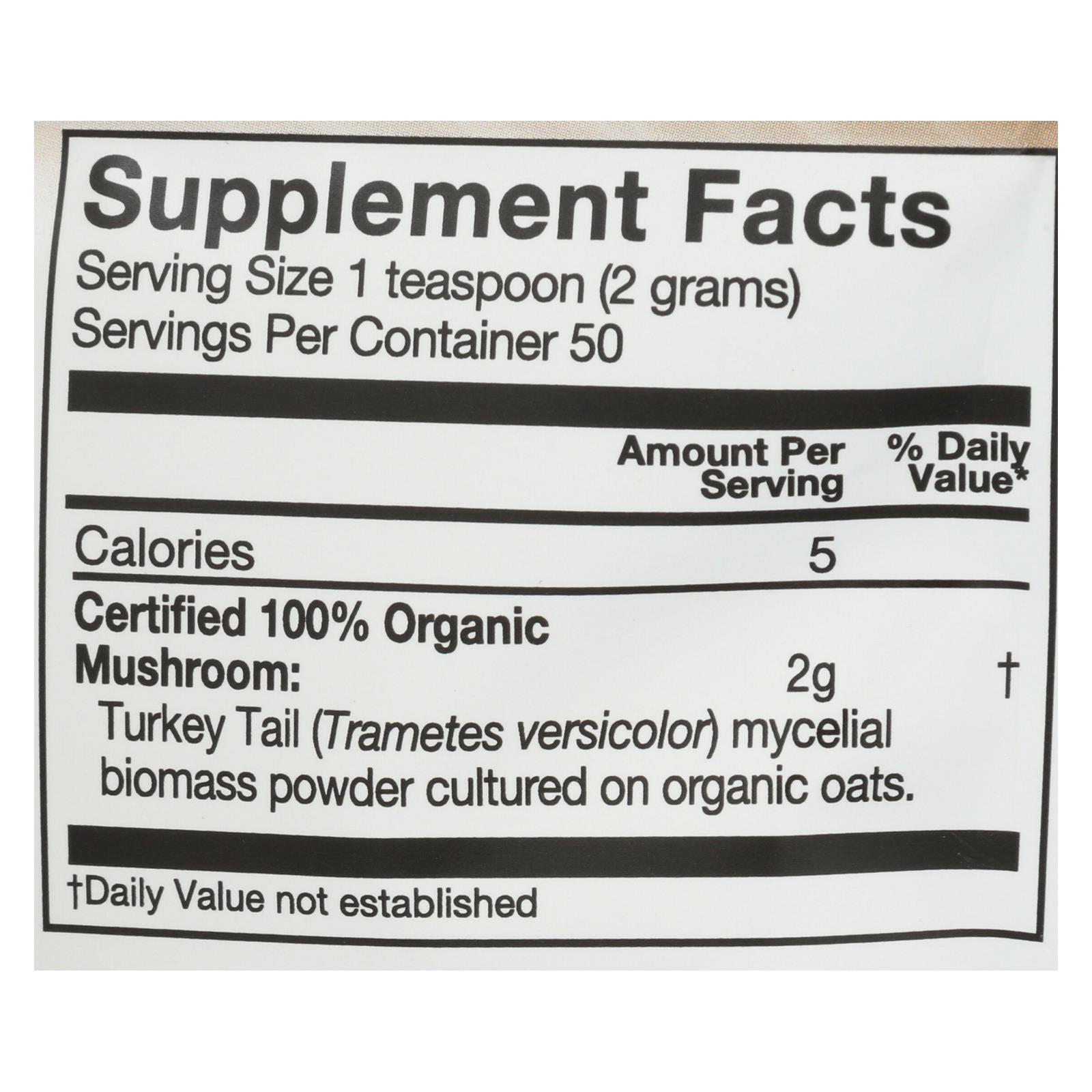 Om - Trkey Tail Organic Powder 100grm - 1 Each - 3.5 Oz - Image 2