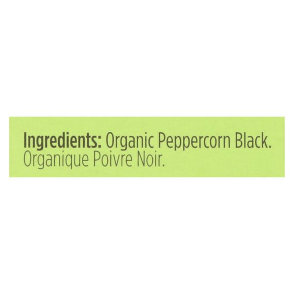 Spicely Organics - Organic Peppercorn - Black - Case Of 6 - 0.45 Oz. - Image 2