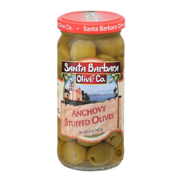 Santa Barbara Bars Santa Barbara Olive Co. Anchovy Stuffed Olives - Case Of 6 - 5 Oz - Image 2
