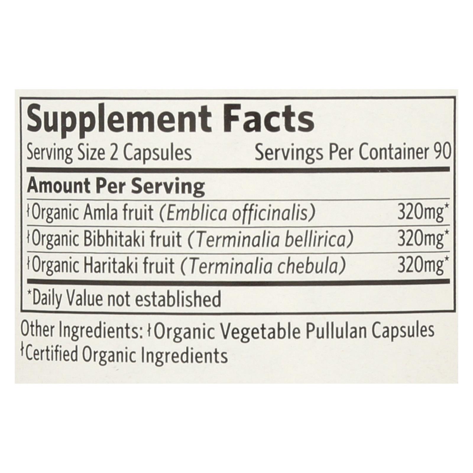 Organic India Triphala, Digestion & Colon Cleanse  - 1 Each - 180 Vcap - Image 2