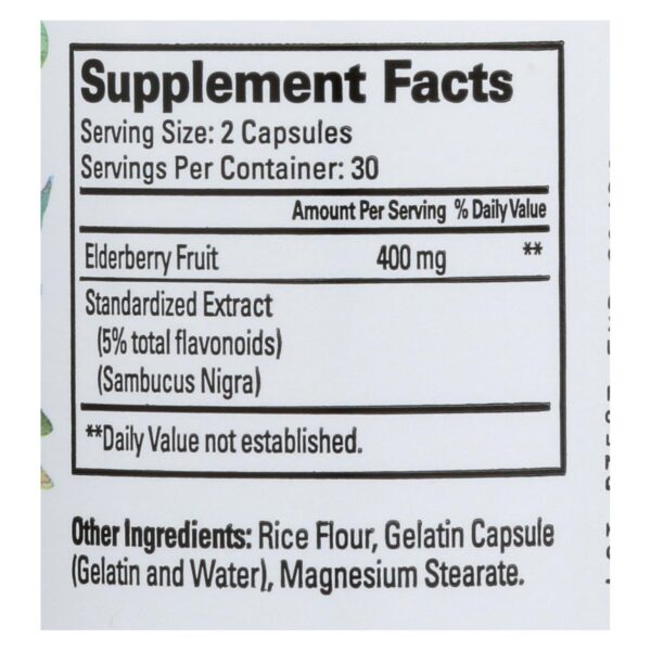 Quantum Elderberry Immune Defense Extract - 400 Mg - 60 Capsules - Image 2