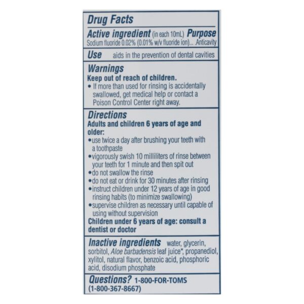 Tom's Of Maine - Mouthwash Fresh Mint Whlc - 1 Each - 16 Fz - Image 2