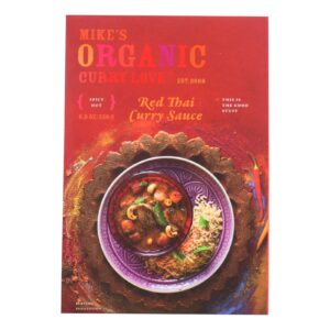 Mike's Organic Curry Love - Organic Curry Simmer Sauce - Red Thai - Case Of 6 - 8.8 Fl Oz.