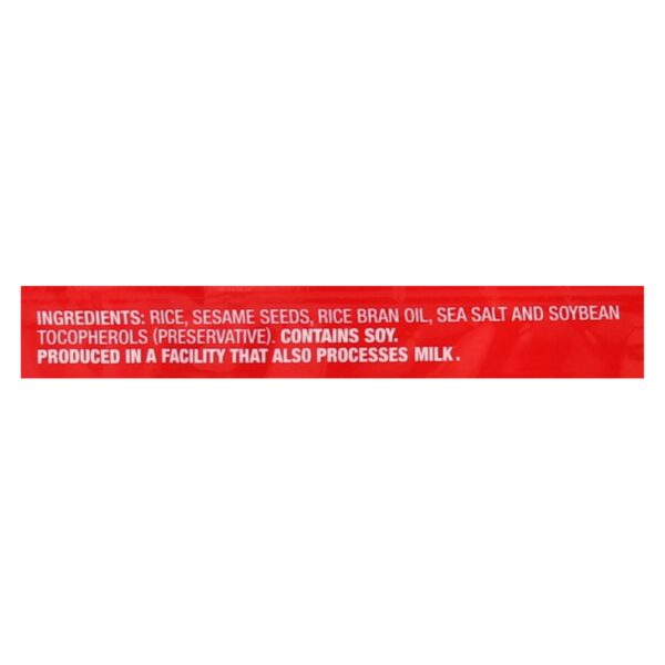 Ka'me Rice Crackers - Sesame - Case Of 12 - 3.5 Oz. - Image 2