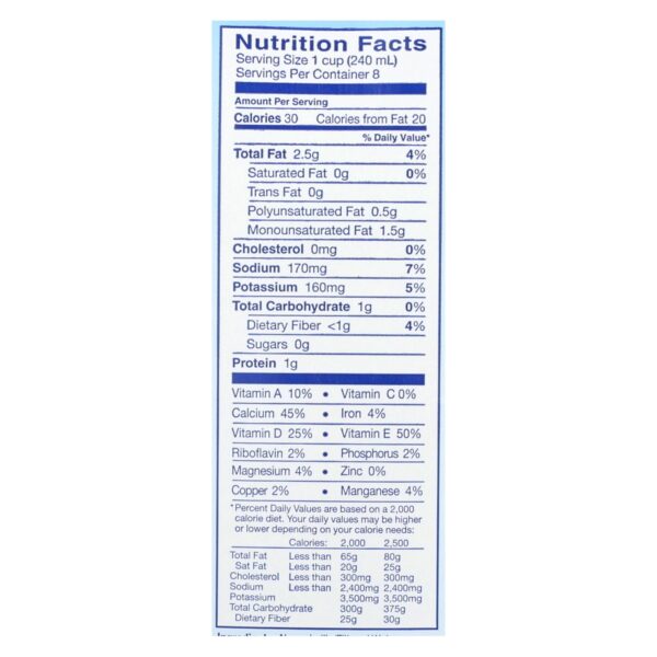 Almond Breeze - Almond Milk - Unsweetened Original - Case Of 8 - 64 Fl Oz. - Image 2