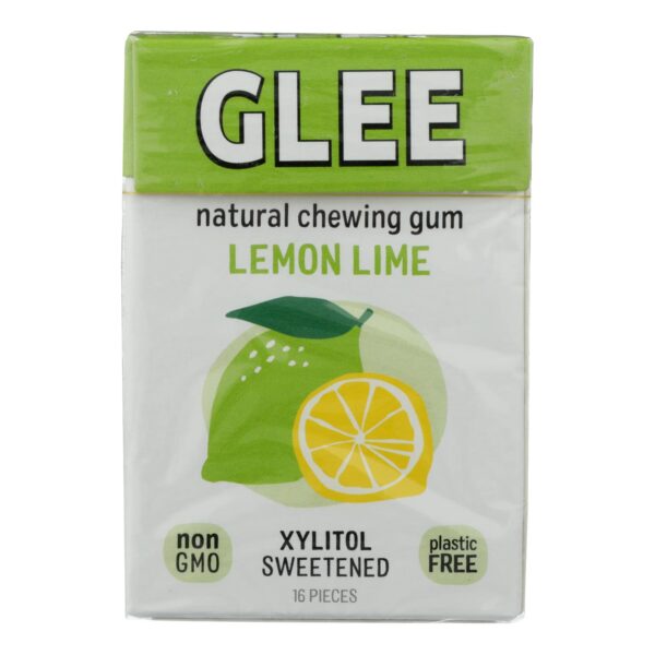 Glee Gum Chewing Gum - Lemon Lime - Sugar Free - Case Of 12 - 16 Pieces - Image 2