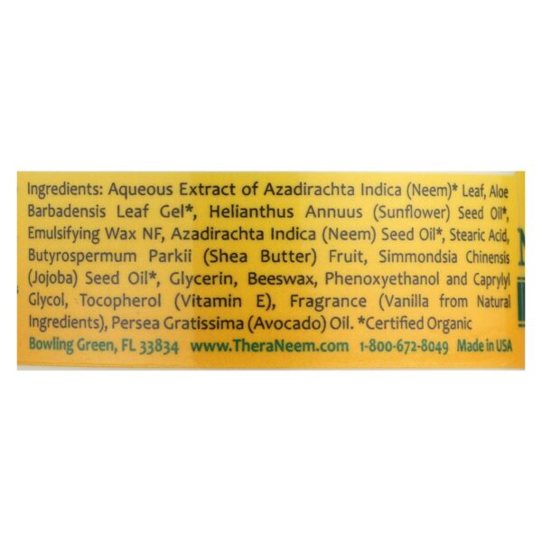 Theraneem Naturals Original Vanilla Neem Cream  - 1 Each - 2 Fz - Image 2