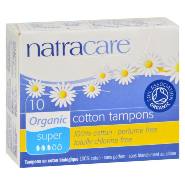 Natracare 100% Organic Cotton Tampons - Super - 10 Pack - Image 2