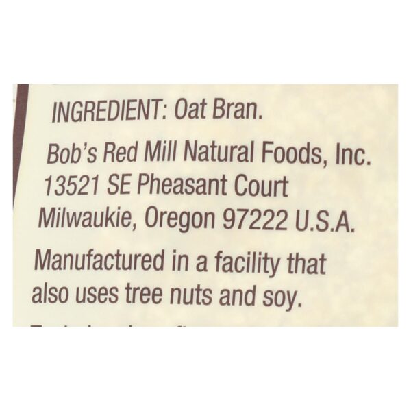 Bob's Red Mill - Oat Bran - Gluten Free - Case Of 4-16 Oz. - Image 2