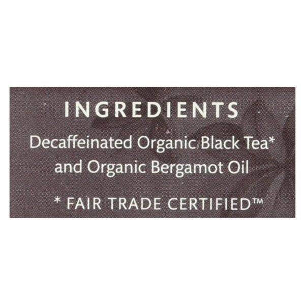 Choice Organic Teas Decaffeinated Earl Grey Tea - 16 Tea Bags - Case Of 6 - Image 2