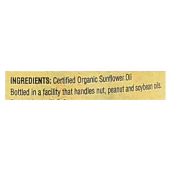 Napa Valley Naturals Organic Sunflower Oil - Case Of 12 - 25.4 Fl Oz. - Image 2