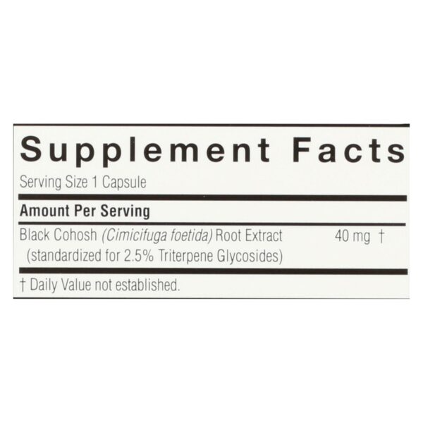 Nature's Answer - Black Cohosh Root Extract - 60 Vegetarian Capsules - Image 2