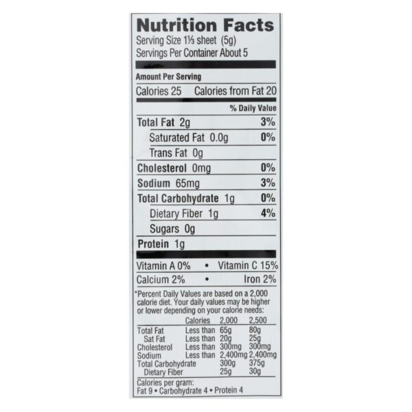 Gimme Organic Wrap N' Roll - Sea Salt - Case Of 10 - 0.92 Oz. - Image 2