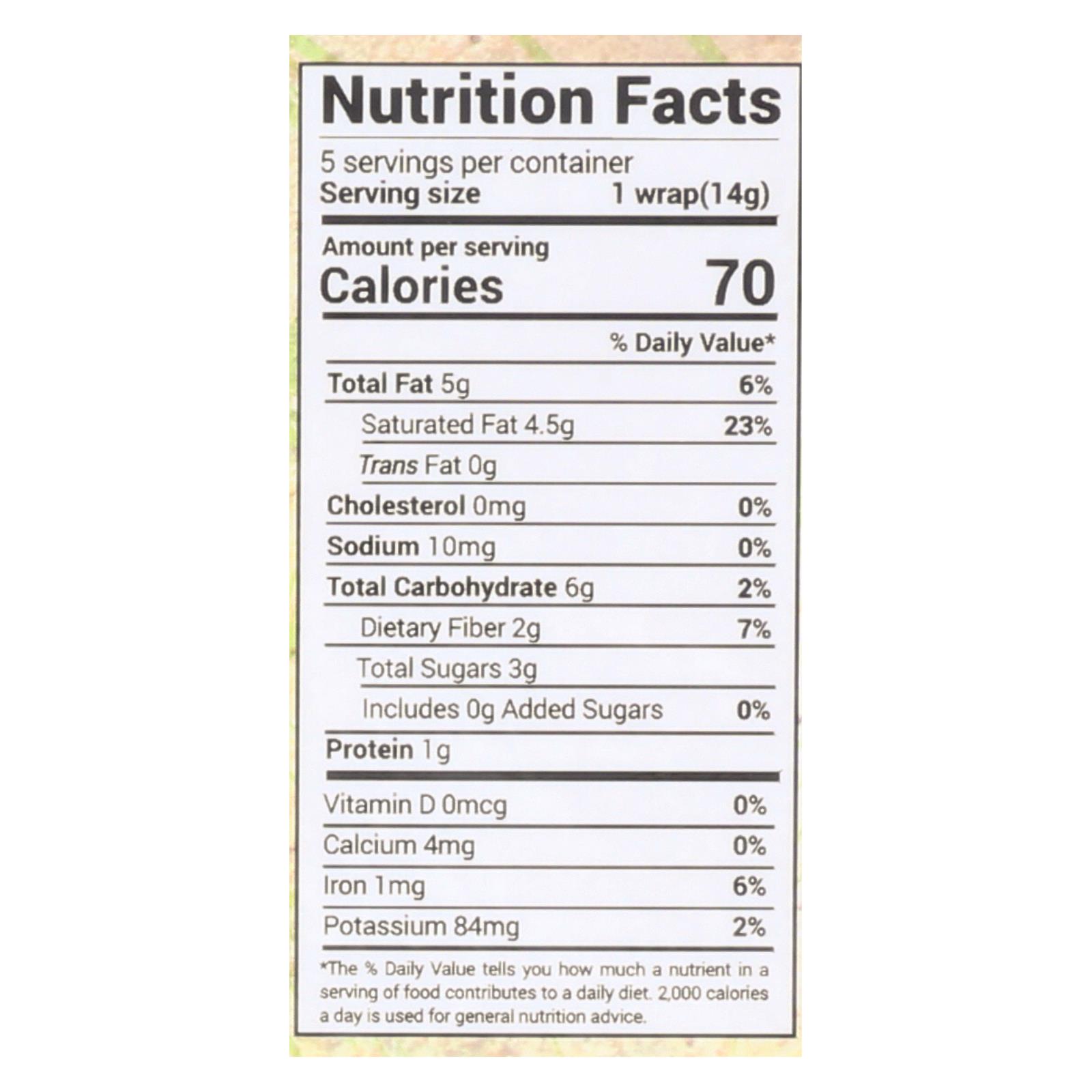 Nuco Original Organic Coconut Wraps  - Case Of 12 - 2.47 Oz - Image 2